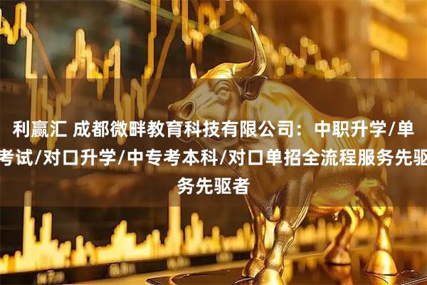 利赢汇 成都微畔教育科技有限公司：中职升学/单招考试/对口升学/中专考本科/对口单招全流程服务先驱者
