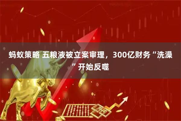 蚂蚁策略 五粮液被立案审理，300亿财务“洗澡”开始反噬